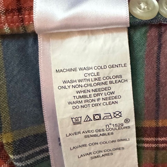 Ralph Lauren MEDIUM Classic Fit Long-Sleeved Plaid Button Down Collar Shirt - Picture 9 of 11